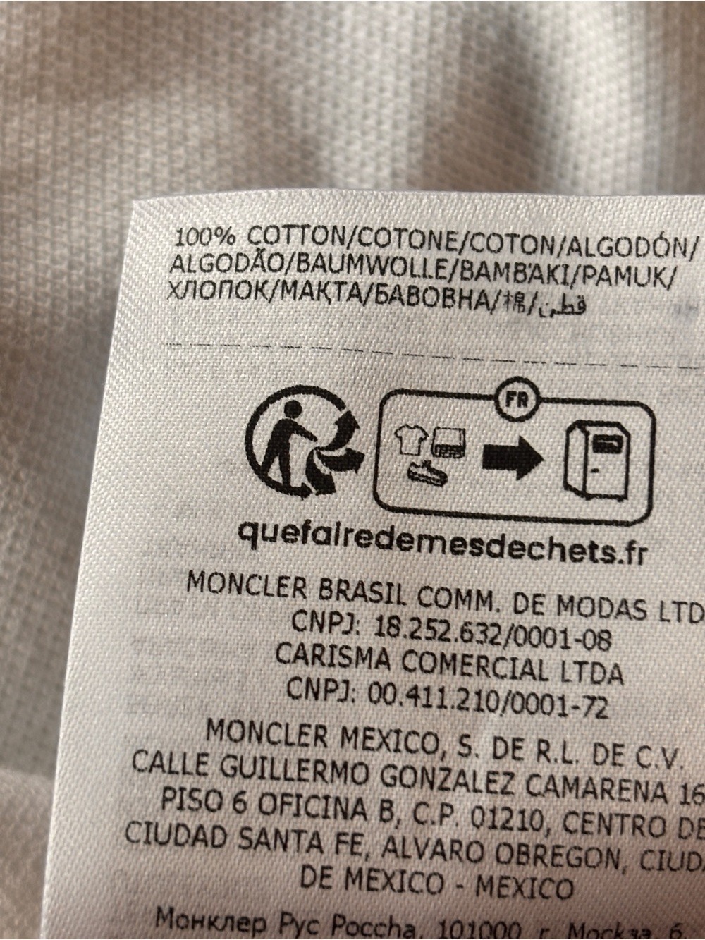 Moncler White Polo Shirt Large - Picture 7 of 7